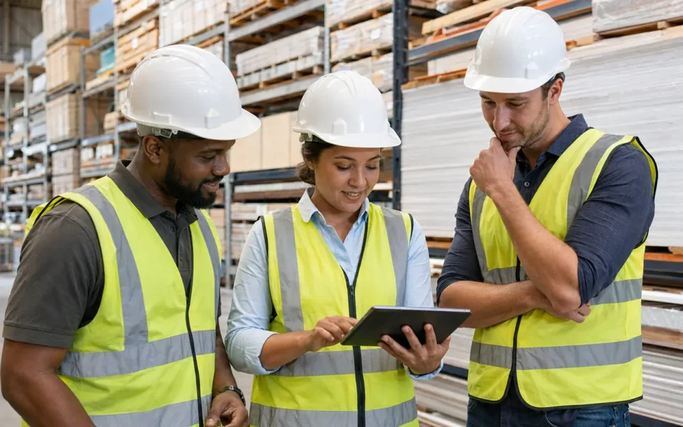 Builders merchant warehouse and trade counter professionals